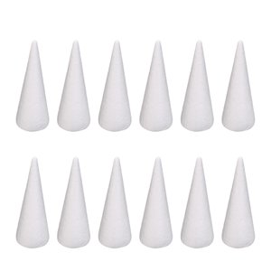 Bothyi - Proyecto De Árbol De Navidad Con Conos De Espuma Artesanales, 12 Uds., Para Centro De Mesa De Festival, 20Cm