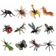 thumbnail image 1 of Lote De 12 Uds. De Figuras De Insectos Realistas De Plástico, Juguetes, Mantis, Escorpión, Abeja, 1 of 5