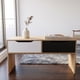 thumbnail image 1 of Mesa de Centro 100x50x42 cm Nórdica Bicolor Madera Claro y Negro 2 Cajones, 1 of 6