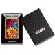 thumbnail image 5 of Mechero de bolsillo Zippo con diseño de flores, color naranja mate, 5 of 6