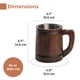 thumbnail image 3 of Cerveza de raíz Beer Stein HOZPROM, 600 ml, hecha a mano de madera con vaso, 3 of 7