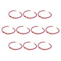Magideal - Pulsera Deslizante De Nailon Ajustable De 10 Hebras Que Hace Una Pulsera De Cordón Trenzado De 8,9 Pulgadas (22,5 Cm) , Roja Áurea Roja