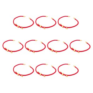 Magideal - Pulsera Deslizante De Nailon Ajustable De 10 Hebras Que Hace Una Pulsera De Cordón Trenzado De 8,9 Pulgadas (22,5 Cm) , Roja Áurea Roja