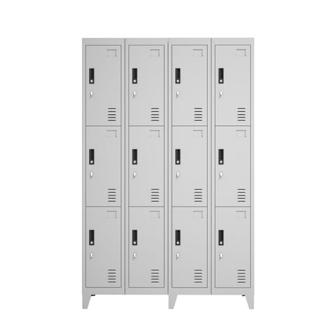 Recilock - Lockers Metálicos: 4 Cuerpos Y 12 Puertas