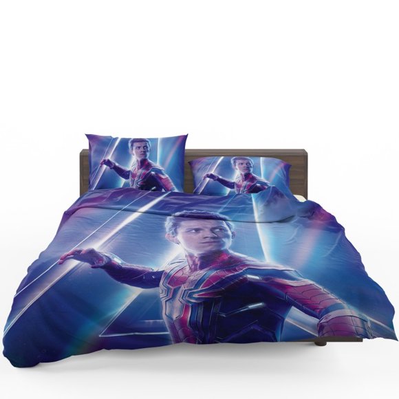 Tom Holland Peter Parker Spider Man Quilt Duvet Cover Set Bed Linen Pillowcase3-Piece Bedding Set