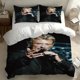 thumbnail image 1 of 3pcs JN-HLD Enormous Star Motorcycle Print bedding Includes a Duvet Cover And Two Pillowcases, 1 of 1