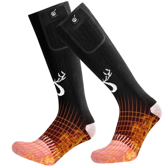 Calcetines térmicos recargables SNOW DEER 7.4V con batería, calor