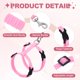 thumbnail image 3 of Uxcell 2Pcs Arnés y Correa para Conejo a Prueba de Escape Arnés para Animales Pequeños Correa Suave con Hebilla Ajustable Rosa para Paseo de Cachorros, 3 of 7