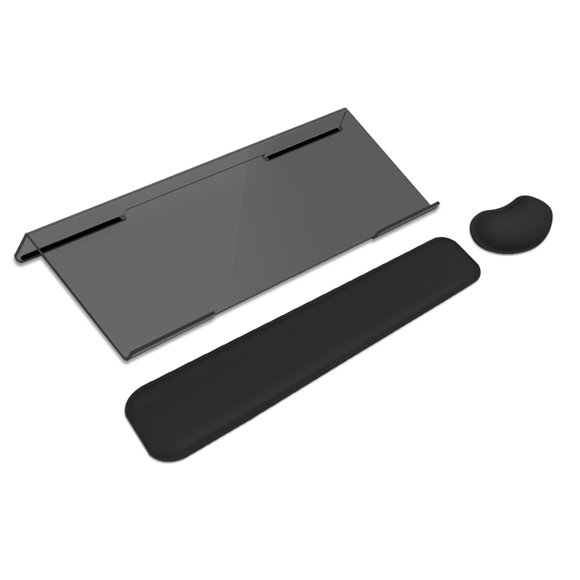 Set de reposamuñecas y soporte para teclado WB WEIRDBEAST 43 cm negro