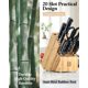 thumbnail image 5 of Bloque de almacenamiento de cuchillos Cook N Home Bamboo con 20 ranuras, 5 of 5