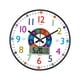 thumbnail image 2 of Reloj de pared para niños, silencioso y colorido, redondo, de 30 cm, ideal para dormitorio, aula escolar, habitación de niñas y niños, decoración del Estilo C, 2 of 5