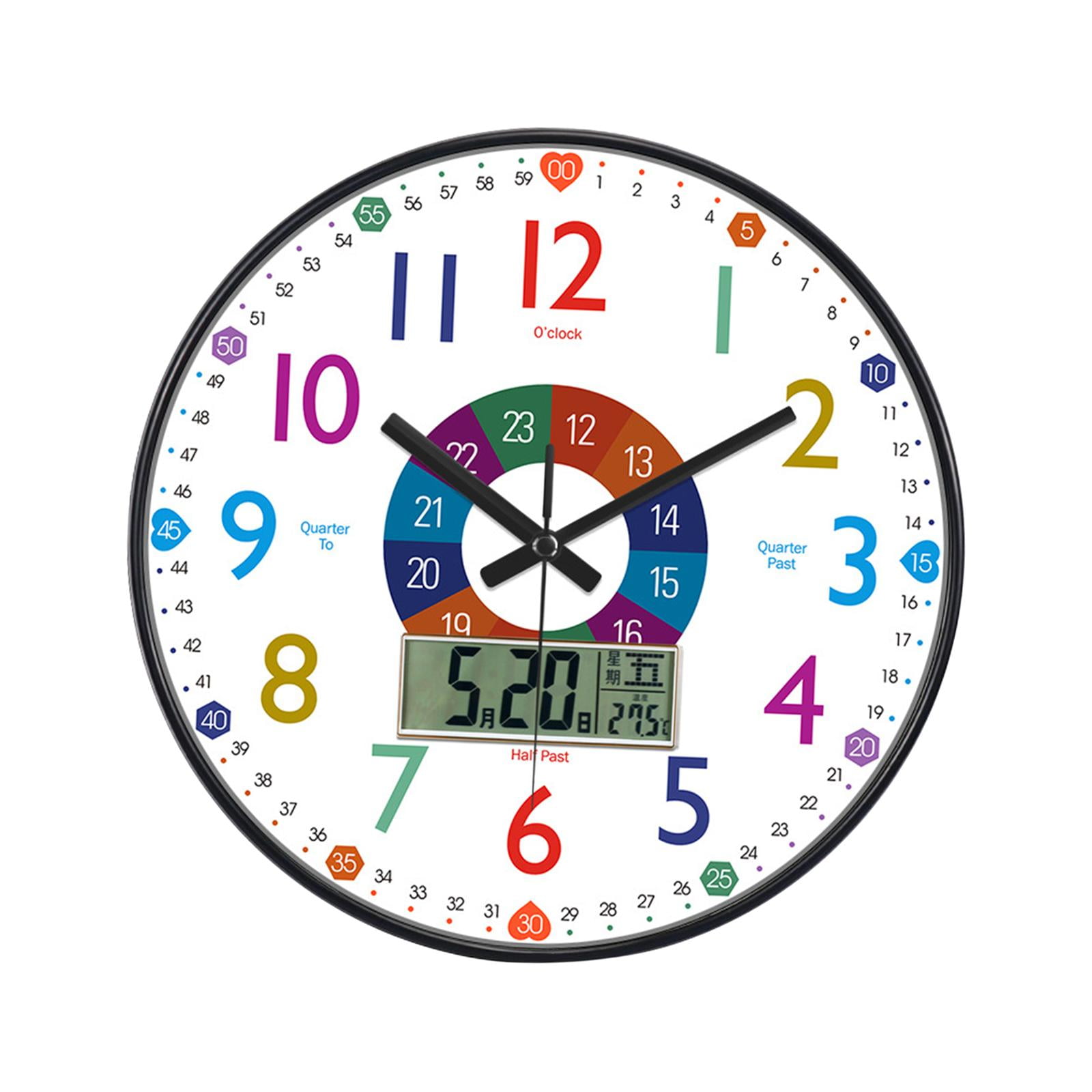 Bothyi - Reloj De Aprendizaje Para Niños, Educativo, De 12 Pulgadas, Para Sala De Juegos, Habitación Infantil, Estilo C