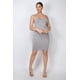 thumbnail image 4 of Saronite Vestido Mini Ajustado con Tirantes Ajustables y Doble Capa de Pedrería Lisa, Gris Plateado (para Mujer), 4 of 5