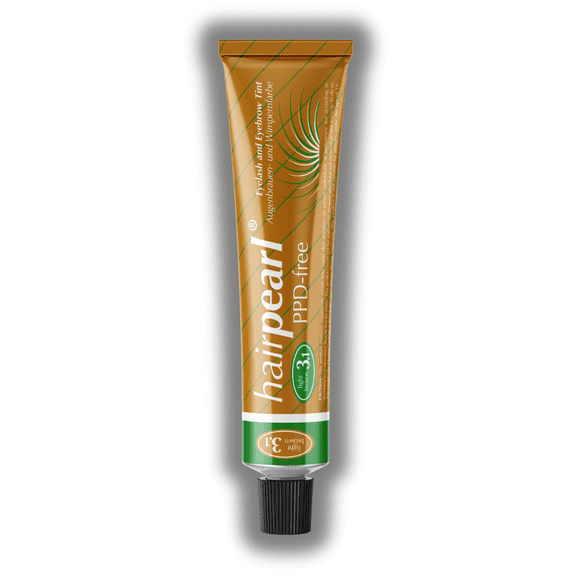 Tinte para pestañas y cejas Hairpearl, sin PPD, color marrón miel