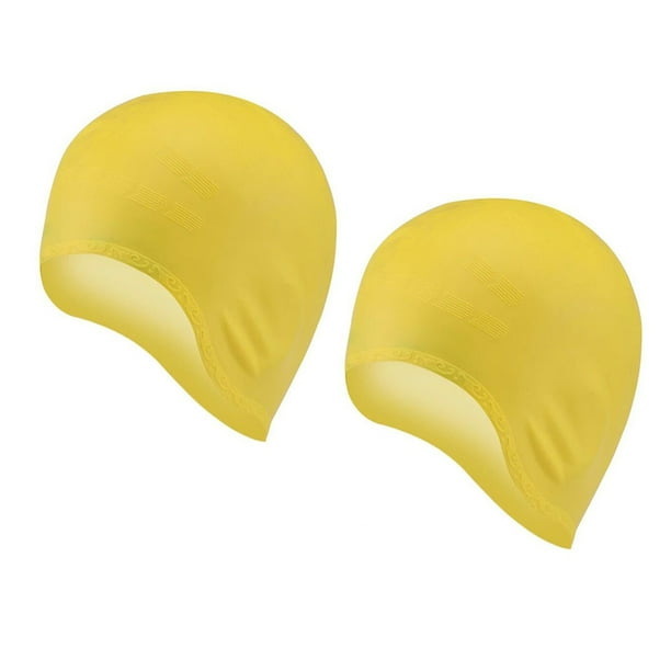 Gorro de natación unisex para cabello corto y largo, de silicona, con orejas que cubren, para mujeres, hombres, niños y adultos.