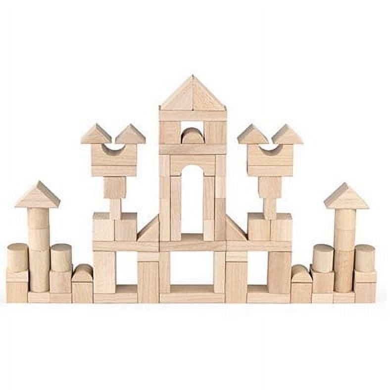 Viga - Juguete Madera Bloques Construccion Natural 75 Pz