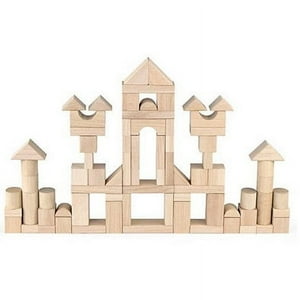 Viga - Juguete Madera Bloques Construccion Natural 75 Pz