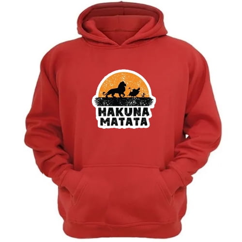 Polerón Canguro Hakuna Matata Rojo Talla L Unisex