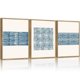 thumbnail image 1 of Arte mural PHOPAGO abstracto azul con marco, 28 x 36 cm, juego de 3, 1 of 9