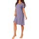 thumbnail image 1 of INSPIRE CHIC Camisón de Manga Corta con Volantes para Mujer, Camiseta de Dormir de Rayón Suave con Cuello Redondo para Primavera Verano, M Gris Púrpura, 1 of 6