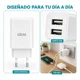 thumbnail image 4 of Cargador Celular De Pared Irm 2 Usb 2a Cable Usb-a A Usb-c, 4 of 6
