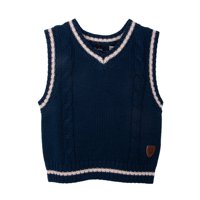 Pillin - Chaleco Bebé Niño Sin Mangas Cuello En V Azul