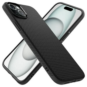 Funda Spigen Liquid Air Para Iphone 15 (2023), Color Negro Mate