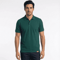 T-World - Polera Polo 60% Algodón Manga Corta Hombre Verde Pino