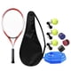 thumbnail image 1 of Entrenador de tenis, pelota de , autopráctica, ejercicio portátil, equipo de entrenamiento de tenis para interiores y exteriores, entrenamiento 3 bolas 3 pegamentos para manos, 1 of 4