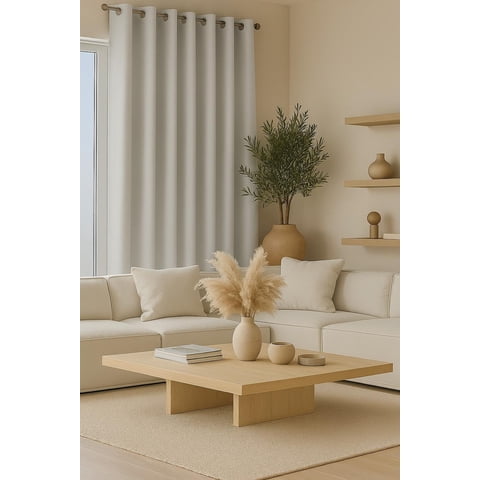 Clems - Cortina Engomada Termica 100% Blackout 140X225 Blanco 140X225
