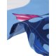 thumbnail image 5 of Conjuntos hawaianos para mujeres Regreso a clases 2 piezas Camisa con botones y pantalones cortos Florales Trajes casuales de playa para vacaciones tropicales 2026 S Azul, 5 of 6