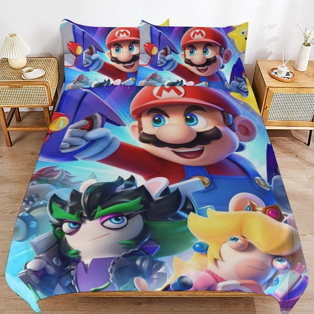 Super Mario Duvet Cover Set 3 Piece Bedding Set Double Sided Printing Decorative Comforter Cover Set