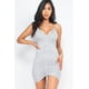 thumbnail image 2 of Saronite Vestido Corto Básico de Tirantes Finos con Frunces Delanteros Ajustables, Gris (para Mujer), 2 of 2