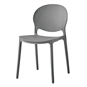 Silla Plástico Apilable Deco Berlín Gris Escandinavia Gris Tamaño Único