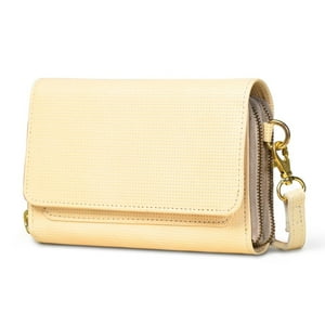 Cartera Sharo Classic Leather Delgada Para Mujer Mano Y Bandolera