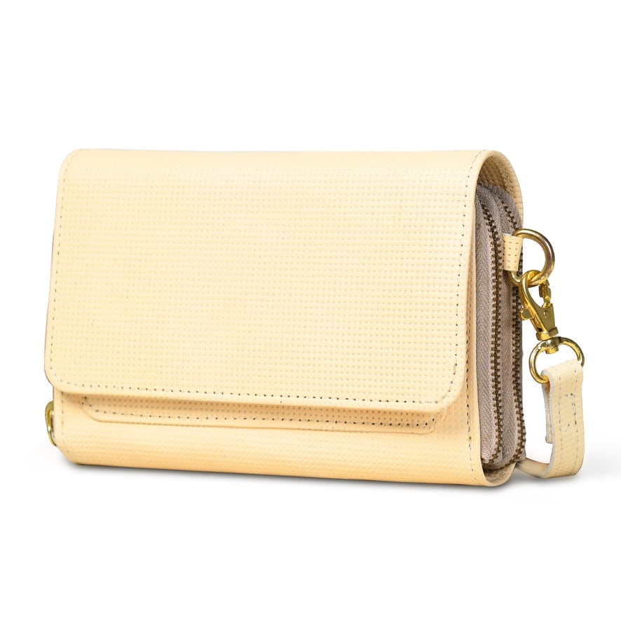 Cartera Sharo Classic Leather Delgada Para Mujer Mano Y Bandolera