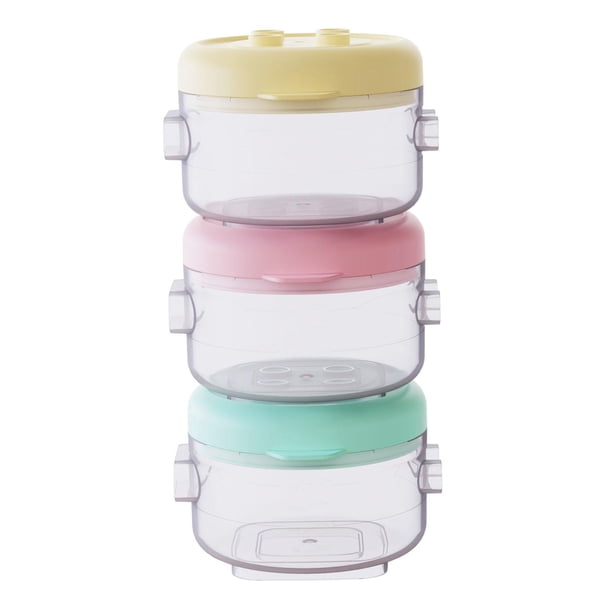 3x Dispensador De Fórmula Portátil Resistente Al Calor 120 °C Cajas De Alimentación De Leche En Polvo