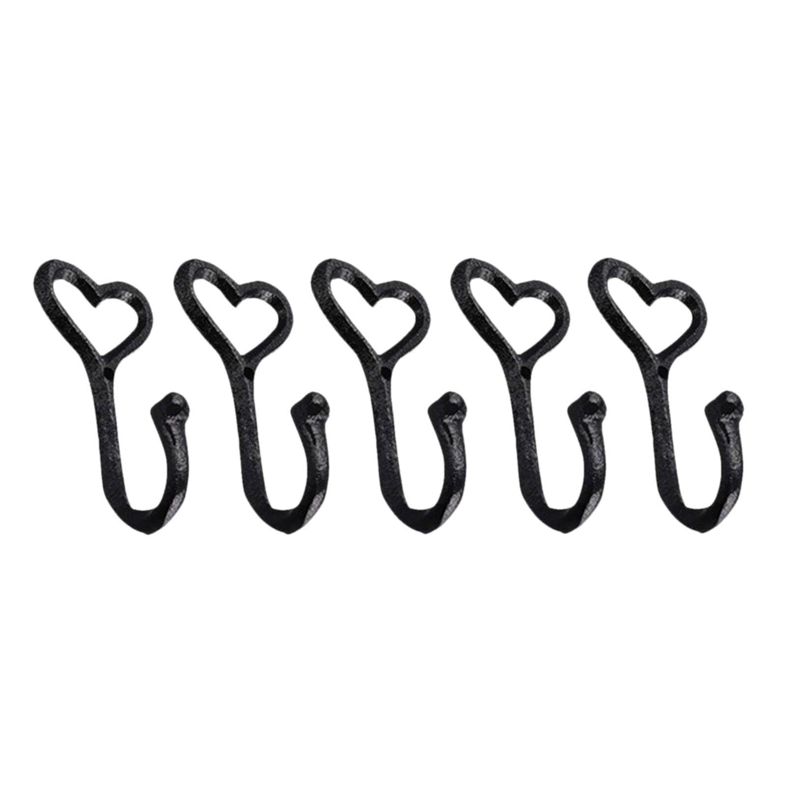 Magideal - Ganchos De Pared De Hierro En Mal , 5 Uds., Colgador De Bolsa Para Llaves De Montaje En Pared, Organizador, Ganchos De Pared Decorativos