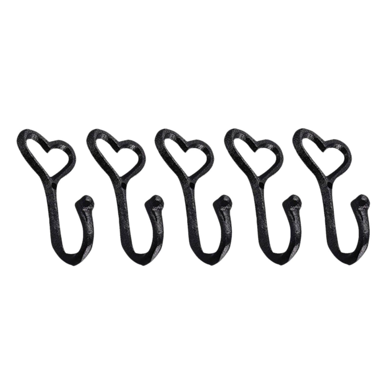 Magideal - Ganchos De Pared De Hierro En Mal , 5 Uds., Colgador De Bolsa Para Llaves De Montaje En Pared, Organizador, Ganchos De Pared Decorativos