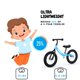 thumbnail image 3 of Bicicleta Balance Bike Bicystar para niños de 3 a 7 años con neumáticos Air Rubber, 3 of 8