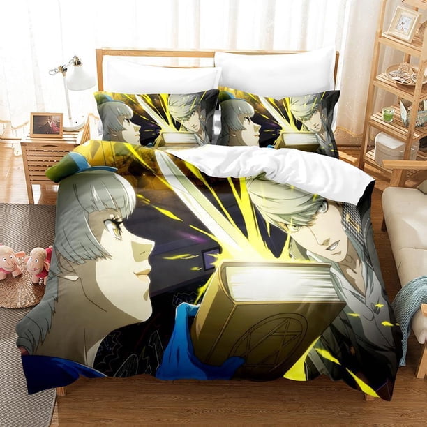 New Game Persona 4 Bedding Set Single Twin Full Size Bed Set Adult Kid Bedroom Duvet cover Sets Anime Bed Sheet Set Bed Sheets