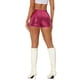 thumbnail image 3 of INSPIRE CHIC Pantalones Cortos de Mujer con Lentejuelas Brillantes de Tiro Medio Sólido Brillo Coctel Cintura Elástica Hot Pink L, 3 of 6