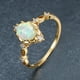 thumbnail image 2 of Charming White Opal Oval Stone Engagement Ring for Women - Perfect for Weddings and Special Occasions, 2 of 5