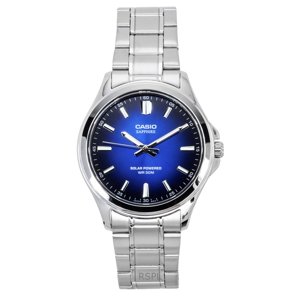 Reloj Casio Standard Analog Stainless Steel Blue Dial Solar Mts-Rs100D-2Av Men'S Watch