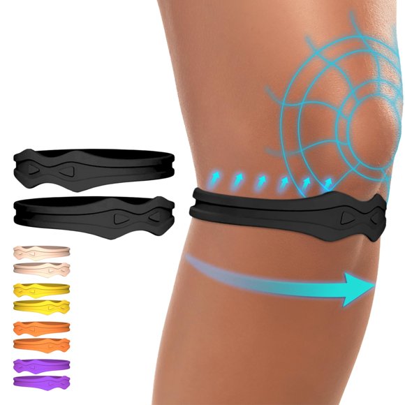 Soporte de rótula Fitgeno con correa para la rodilla para aliviar el dolor de los tendones, 2 unidades