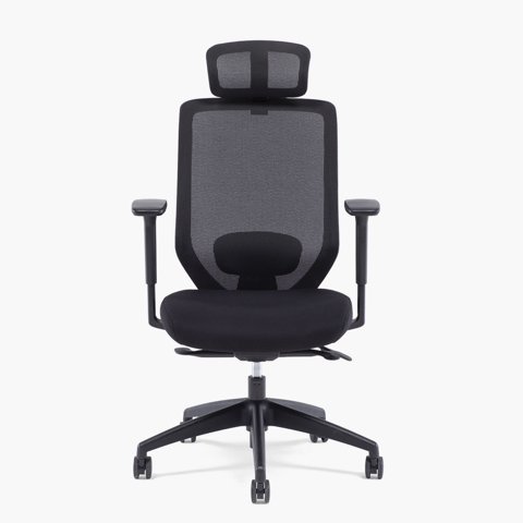 Form Office - Silla Oficina Focus Con Cabecero Negro