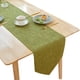thumbnail image 1 of Camino de mesa de lino verde lavable, ideal para decorar el hogar, comedor y cocina, 180/210/240 cm., 1 of 5