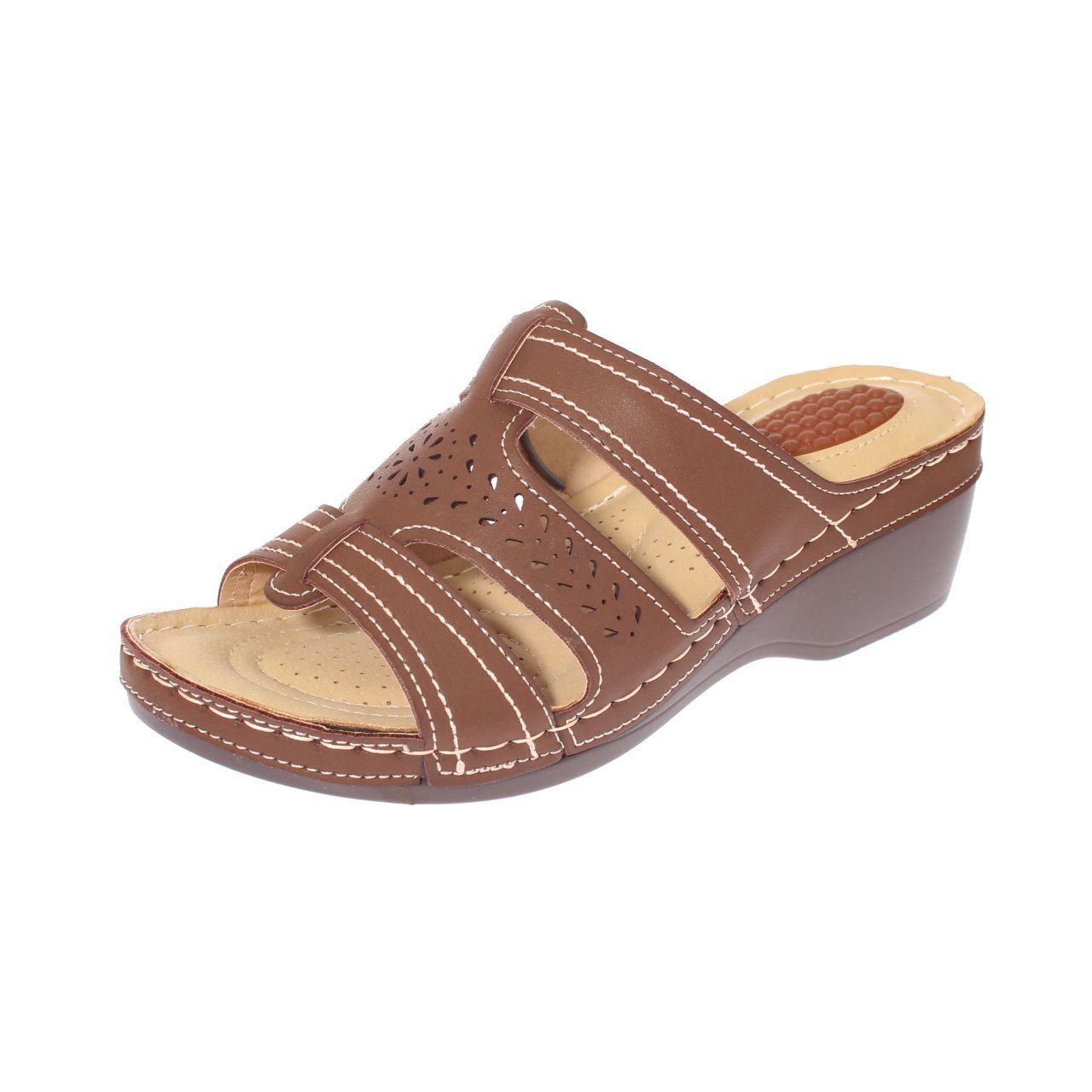 Vía Franca - Sandalia Confort Café Modelo Italiano