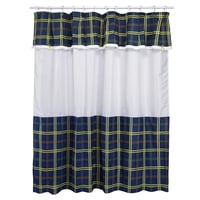 Mallorca - Juego De Cortina Para Baño Escoces Pistacho 6 Piezas