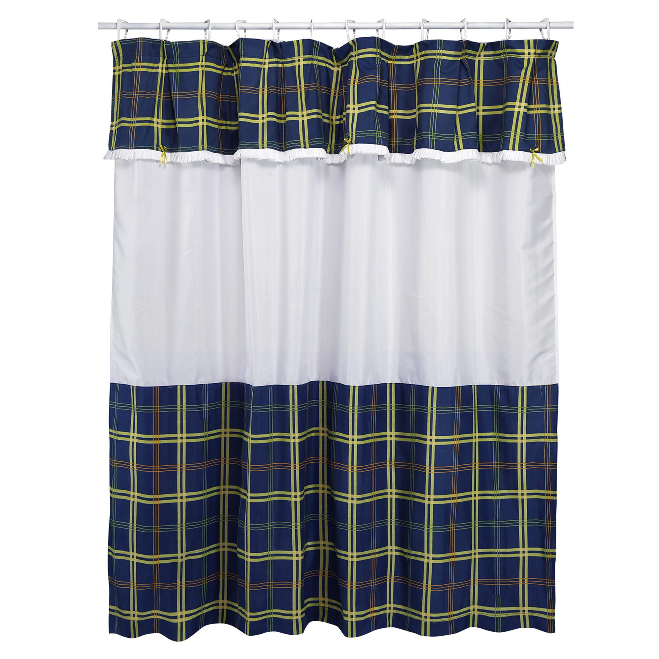 Mallorca - Juego De Cortina Para Baño Escoces Pistacho 6 Piezas